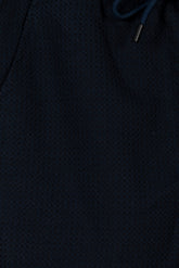 Navy Blue Men's Textured Shorts